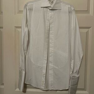 Suitsupply Egyptian Cotton Classic White Tuxedo Shirt - SZ: 15.5/39